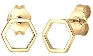Elli Ohrringe Damen Ohrstecker Hexagon Geo Minimal Filigran 925 Sterling Silber