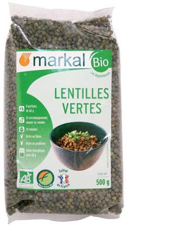 MARKAL Lentilles Vertes 500G Bio -
