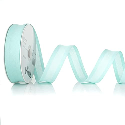 Inastri Trimz 25/5/5 mm Cotton Bias Binding, Mint 15 – Double‑Fold Sewing Tape for Quilting, Dressmaking & DIY Crafts
