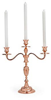 Zilverstad 7504461K Kerzenleuchter Victoria, 3-flammig, verkupfert, Metall, kupferfarben, 12.8 x 34.6 x 38.3 cm