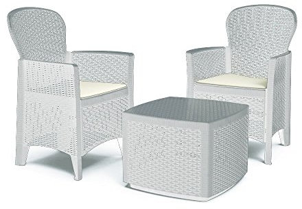 Ipae-Progarden S.P.A. Set Tree 3 Pz. C/C Bianco, Resina, unica