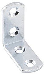 Hilber Winkel Winkelverbinder, L 30x30 mm, B 14 mm, 90 Grad, verzinkt, Verbindungswinkel für Holz, Möbel, und Metall, Befestigungswinkel