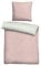 biberna 0840500 Wende-Bettwäsche Garnitur mit Kopfkissenbezug Melange-Flanell 1x 155x220 cm + 1x 80x80 cm, hellrosa