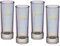 BarCraft BCSGLUST4PC Rainbow-Pearl Iridescent Tall Shot Glasses, 60 ml (Set of 4), 3.9 x 3.9 x 10.4 cm