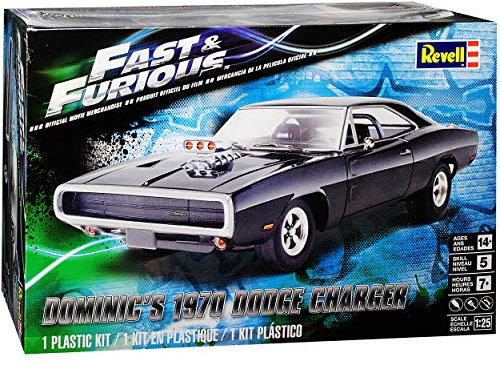 Dodge Charger R/T Dominic Toretto The Fast and The Furious Bausatz Kit 1/24 1/25 Revell Monogram Modell Auto mit individiuellem Wunschkennzeichen