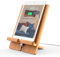 Pezin & Hulin Bamboo Tablet Stand Adjustable, Desktop Cell Phone Stand Holder Dock Compatible with Tablet, Phone (Support to 13 inch Devices)
