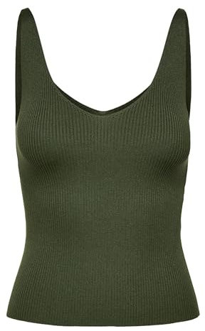 JDY Damen JDYNANNA S/L TOP KNT NOOS Trägershirt/Cami Shirt, Kalamata, L