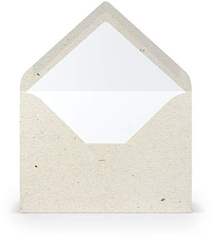 PAPERADO 100 Briefumschläge DIN B6 Terra Vanilla Creme Beige - 100 g/m² Kuvert Ohne Fenster 17,8 x 12,5 cm - Umschläge mit Nassklebung spitze Klappe