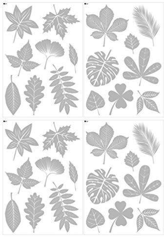 Garneck 32pcs Window Stickers Anti Collision Stickers Transparent Window Cling Leaf Stickers For Bird Strikes On Doors And Windows Glass Decor