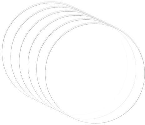 BENECREAT 10 PCS Panel Redondo de Acrílico 3mm de Espesor Placa Transparente de Acrílico 100mm de Diámetro para Marco de Fotos, Letreros de Mesa, Caligrafía y Pintura