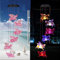 Ulalaza Solar Wind Glockenspiel Outdoor LED Farbe hängen Flying Pig Lampe Mobile Solarleuchten Romantisches Dekor für Patio Garden Yard Home Decoration