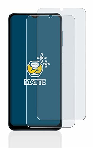 BROTECT Protector Pantalla Anti-Reflejos para Samsung Galaxy A12 (2 Unidades) Película Mate Anti-Huellas