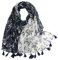 KAVINGKALY Stylische Schals für Frauen Leichte Mode Boho Fransen Wrap Schals (Floral F)