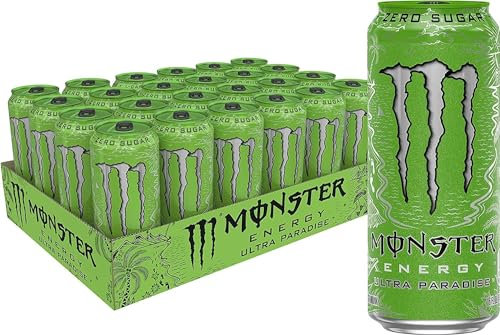 Monster Energy Ultra Paradise Bebida Energética Sin Azúcar Sabor Kiwi y Lima 500ml - Pack de 24
