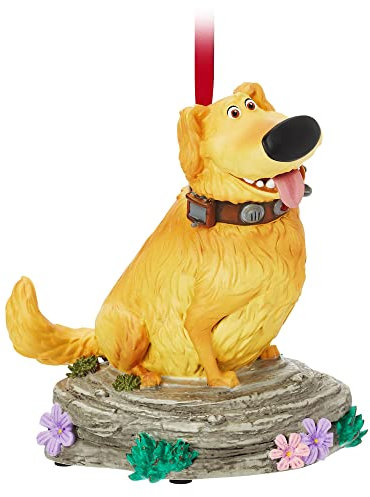 Disney Store Dug Talking Hängender Ornament, 10 cm, niedlicher Weihnachtsbaumschmuck mit modelliertem Design und gemalten Details, Spricht