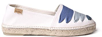 Toni Pons Damen-Espadrille aus Baumwollstoff - Rose - Blau, 41 EU