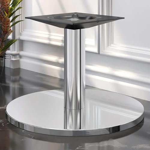 GGMMÖBEL Nizza | Lounge Tischgestell | Edelstahl | Fuß: Ø 50 cm | Säule: 7,6 x 36 cm