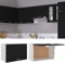 homiuse Hängeschrank Schwarz 60x31x40 cm Holz KüChenschrank Vorratsschrank KüChe HäNgeschrank KüChe Schrank Klein Apothekerschrank KüChenschräNke Haushaltsschrank Kitchen Cabinet KlapptüR&Regal