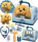 STAY GENT Roboter Hund Spielzeug Arztkoffer Kinder 12 STK Tierarzt Spielzeug Kinder mit Elektronische Plüschhund Läuft Bellt Transportkäfig Rollenspiel Geschenke Mädchen Spielzeug ab 2 3 4 5 6 7 Jahre