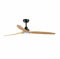 ventyly / Morelos/Ventilador de Techo Negro con Luz LED y palas de madera / 152 cm, 6 Velocidades, Silencioso, Mando a Distancia, Luz Regulable, Verano-invierno, motor DC, temporizador, modo brisa