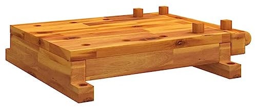 vidaXL Tablero Banco de Trabajo con Tornillo Banco Madera 52x44x9,5 cm