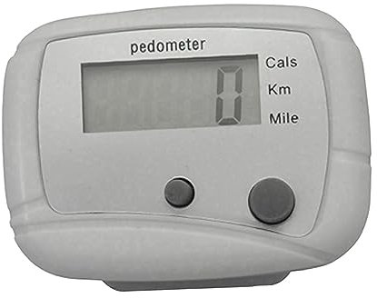 kowaku Schrittzähler zum Gehen, tragbar, zum Anklemmen, einfache Gehbewegung, Schrittzähler für Laufen, Männer, Frauen, Senioren, Outdoor-Sportarten, Weiß
