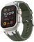Suitisbest Armband Kompatibel mit Apple Watch Ultra 2 / Ultra 49mm, Series 10 46mm, Serie 9/8/7 45mm, Serie SE/6/5/4 44mm und Serie 3/2/1 42mm, Armeegrün (Silbernes Metall)