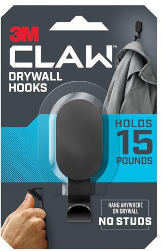 3M Ganchos para paneles de yeso CLAW: 15 lb. / 1 hook (Negro)
