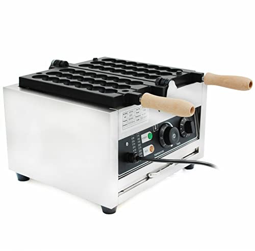 1500W Edelstahl Waffelbissen Kommerzielle Bubble Waffeleisen Waffelball Maker Antihaftbeschichtung 50~300℃