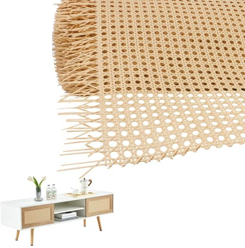 JVHLOV Ratan Rollo Mimbre, Correa de Caña de Mimbre, Solución Duradera y EElegante para Reparación de Muebles, Para Sillas Armarios Mesas Camas y Posavasos