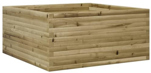 vidaXL Fioriera da Giardino 100x100x46 cm in Legno di Pino Impregnato, fioriera, fioriera da Patio, fioriera per Erbe, fioriera da Esterno, fioriera