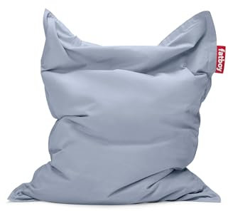 Fatboy Original Stonewashed Misty Blue Sitzsack | Klassischer Indoor Beanbag aus Baumwolle, Sitzkissen | 180 x 140 cm