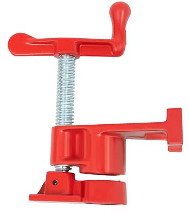 TONFEION 4 Pcs Rohr-Schraubzwinge, 3/4 Holzleim-Rohrschellensatz Schraubzwingen Set Schnellspanner Rohrzwingen Rohrklemme Rohrzwinge Holzklemmensatz (Rot)