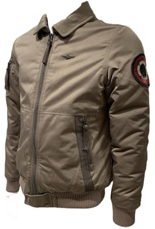 Aeronautica Militare AB2190 AB2190 Veste Bomber pour homme Veste rembourrée, Boue, L