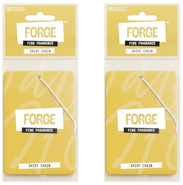 Daisy Car Air Freshener for Women - Premium Daisy Chain Perfume - Hanging Auto Deodoriser and Long Lasting Scent Accessories - Smelly Odour Eliminator for Fresh Scents - UK Aroma Essentials - 2 Pack