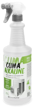 ErrecHome Clima Alkaline, Nettoyant Alcalin pour Unité Extérieure des Systèmes de Climatisation et Réfrigération, Prêt à l’Emploi, 1 L avec Gâchette