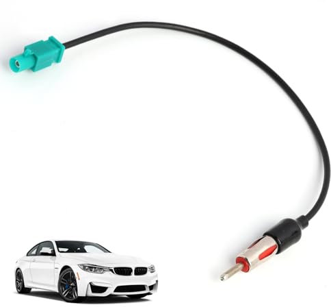 Knocery Adattatore Antenna Autoradio, Connettore Radio Auto Universali, Fakra Z Maschio a DIN Maschio Cavo Spinotto Antenna Autoradio, Adattatore per DAB FM AM Stereo Radio