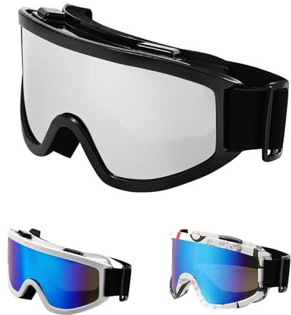 Youery Motocross Brille, Crossbrille für Brillenträger, Moped Brille Helmtauglich, Atmungsaktive Skibrille, Herren Frauen, Geeignet für Outdoor-Aktivitäten im Gelände, Skifahren, Reiten (B Farbe)