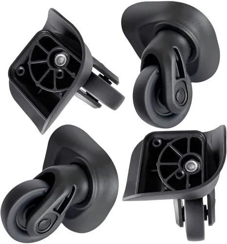Luggage Replacement Wheel 4 Stück Kofferrollen Ersatzrollen Ersatzräder für Koffer Reparatur 360°Drehbare Koffer Ersatzrollen mit 2 Befestigungslöchern L237