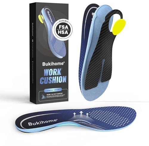 Bukihome Carbon Fiber Sport Einlegesohlen-Fersensporn Einlagen Damen Herren, Orthopädische Einlegesohlen mit Fußgewölbestütze bei Metatarsalgie & Morton Neurom-Größe XL