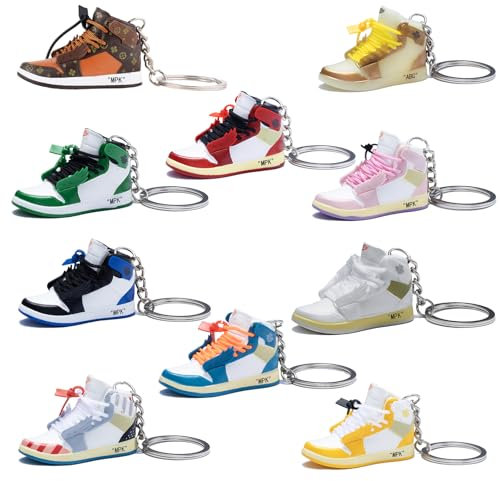 3D-Mini-Schuh-Schlüsselanhänger, Neuheit und interessante Gadgets, Dekorationen, Geburtstagspartys, Geschenke, 10 Farben (ein einzelner Schuh), Mini