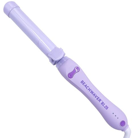 Beachwaver Co. B1.25 Rotating Curling Iron - Lilac | Automatic 1 1/4-Inch Ceramic Curling Iron - Larger Barrel Size for Medium-to-Long Hair! | Auto-Shut Off, Travel-Friendly, Dual Voltage