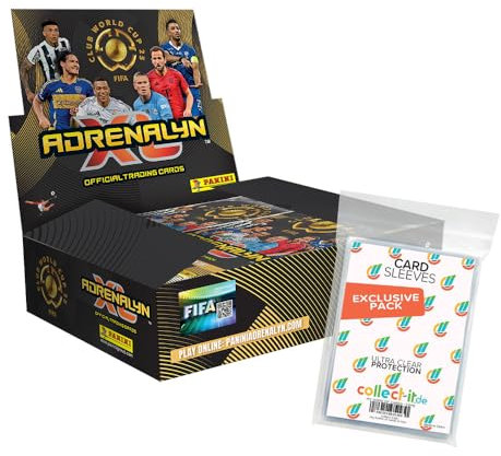 Bundle with FIFA Club World Cup 2025 Adrenalyn XL Trading Cards + Exclusive Collect-it Custodie (1 Display (24 Booster))