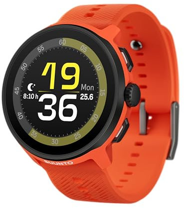 SUUNTO RUN Orologio Sportivo da Corsa, 1,32 AMOLED Touchscreen, Tracker Attività, Smartwatch per Running, GPS Dual Band, Monitoraggio della Frequenza Cardiaca/Sonno, 12 Giorni di Autonomia, Musica