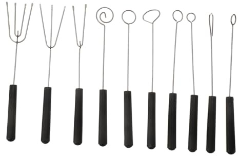 CLISPEED 10 Stück Teiliges Edelstahl Schokoladengabel Vielseitiges DIY Küchen Dipwerkzeug für Backen Obst Nüsse und Kuchen Dekoration Leicht zu Reinigen Sicheres Fondue Zubehör