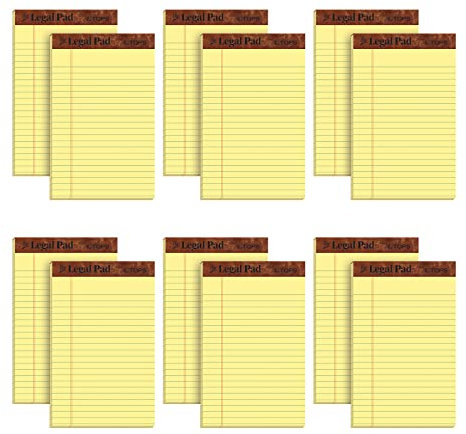 Tops Legal Pads, Kanarienvögel, 12/Pack Für jeden Tag 5 x 8 Inch canary