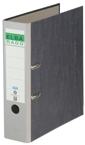 Elba Recycling-Ordner A4, Rado Wolkenmarmor, 8 cm breit, grau, 1 Stück