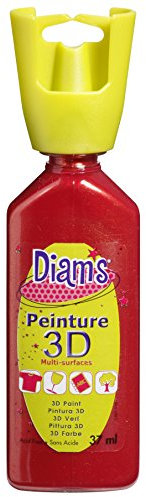 DIAM'S Peinture 3D Tous Supports, Rouge Empire nacré, 37 ml