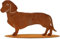 Rostikal® Dackel Figur 40 cm – Wetterfeste Gartendeko für draußen – Rost Deko für Garten & Haustür – Handgefertigte Metall Hunde Gartenfigur im Vintage Stil