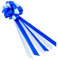 Oblique Unique® Geschenk Schleife Groß mit Geschenkband Deko Band für Geschenke und Zuckertüten - wählbar (Blau Weiß)